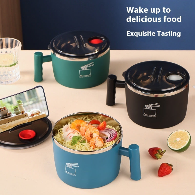Stainless Steel Instant Noodle Bowl Sealed Portable